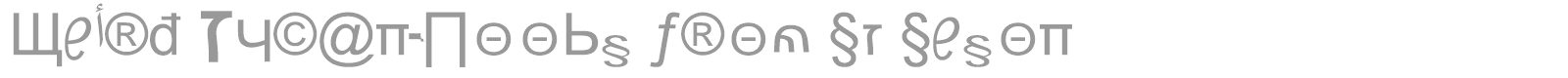 Weird Tucan-Noobs from Saint Seson font preview